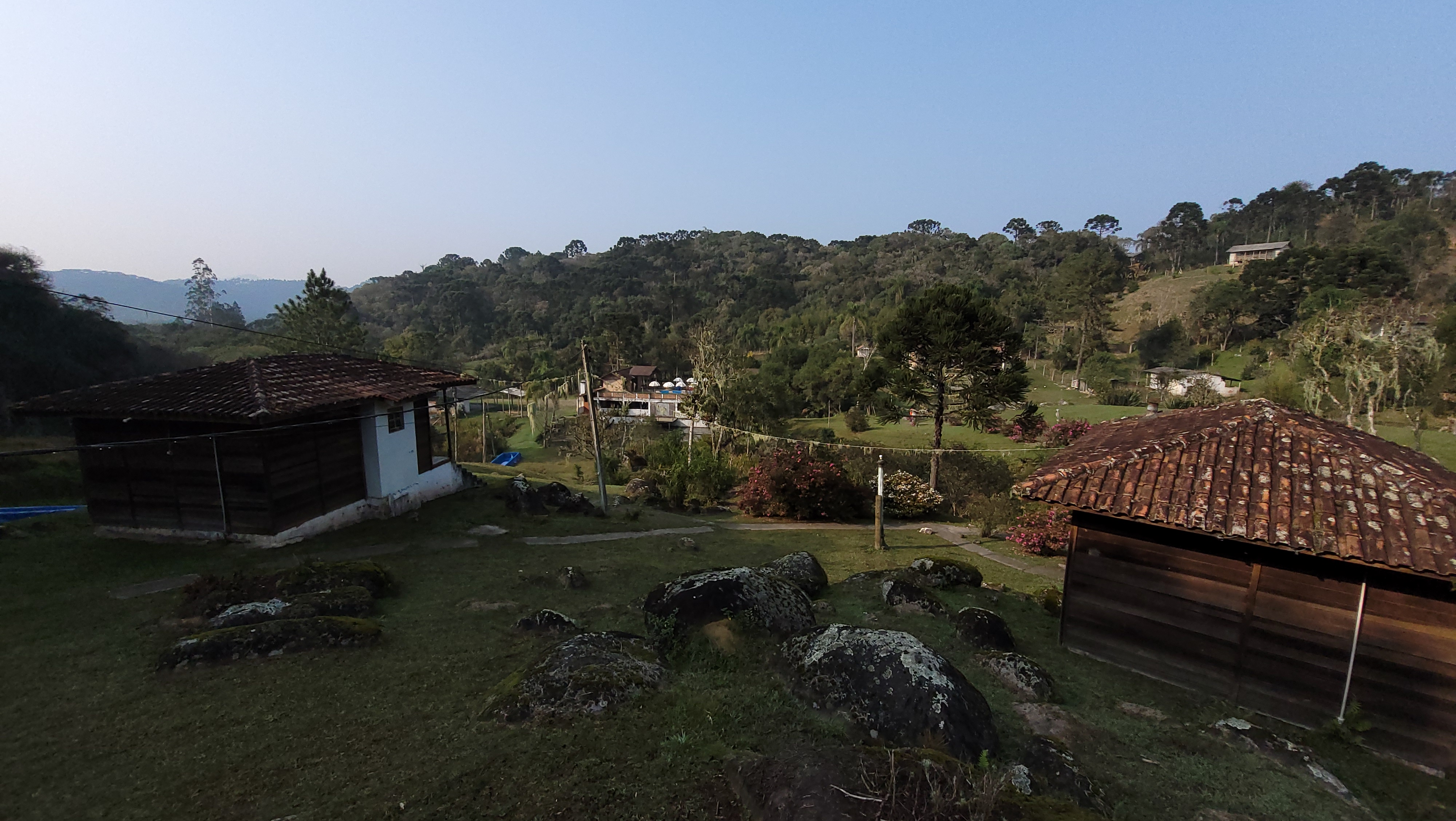 Landscape with houses and trees